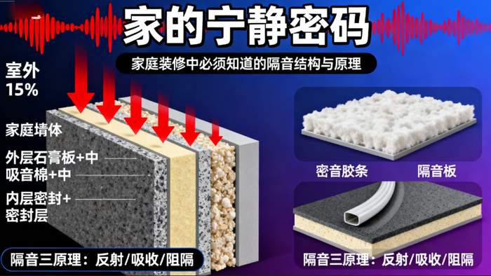 隔音攻略，装修避坑，静音家装，DIY隔音，低成本隔音，卧室隔音，室内设计，装修干货