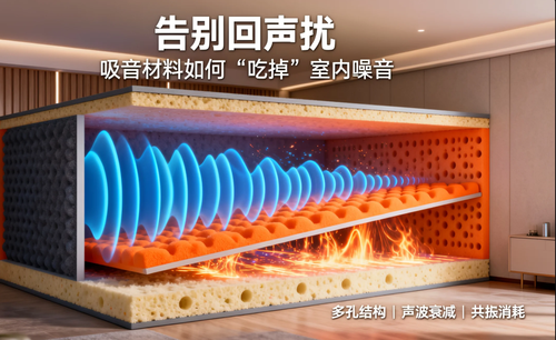 多孔吸声，共振吸声，薄膜吸声，声能转化热能