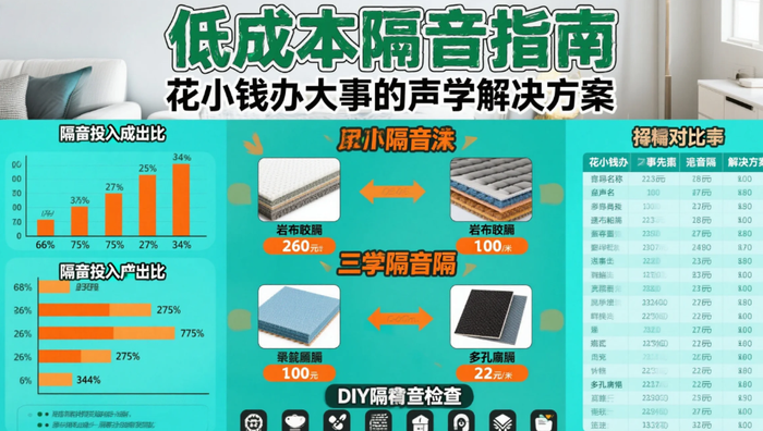 渴望安静却担心成本高昂？本文将为您解锁“事半功倍”的隔音秘诀。我们从核心原理出发，为您整合了十大花小钱办大事的降噪妙招，涵盖从门窗密封到家具摆放等低成本甚至零成本的技巧，助您轻松提升家的宁静度。